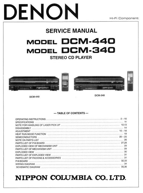 Denon dcm 340 440 service manual. - Friendly guide to wavelets by gerald kaiser.