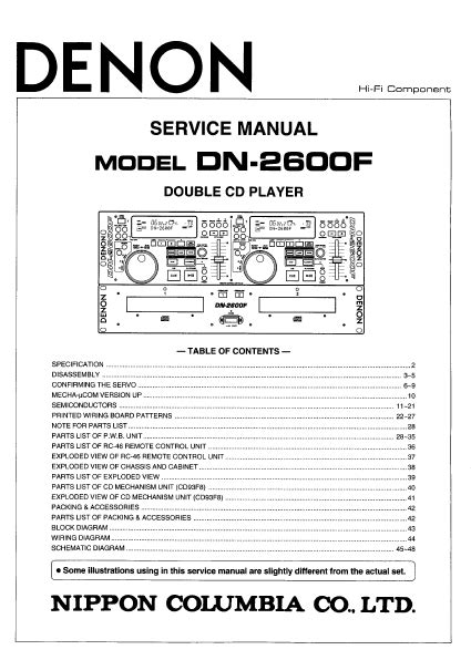 Denon dn 2600f cd player owners manual. - I 9 and e verify essentials manual.