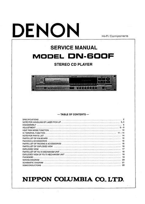 Denon dn 600f service manual download. - Genetics genes genomes 4th edition solution manual.