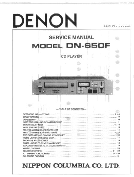 Denon dn 650f manual de servicio. - Advanced engineering mathematics 7th edition solution manual.