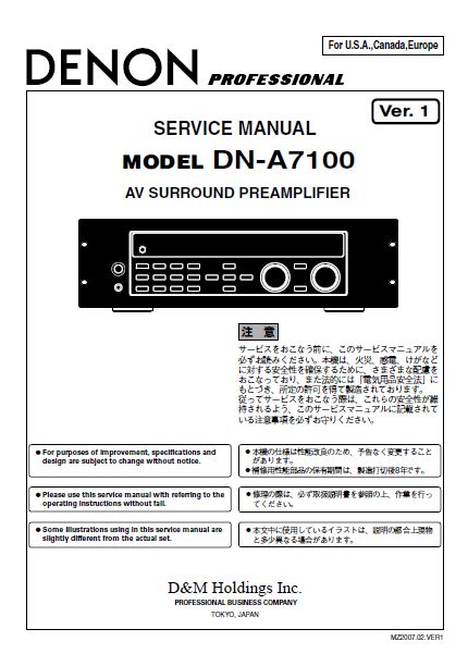 Denon dn a7100 service manual download. - Electrical engineering principles applications solution manual hambley.