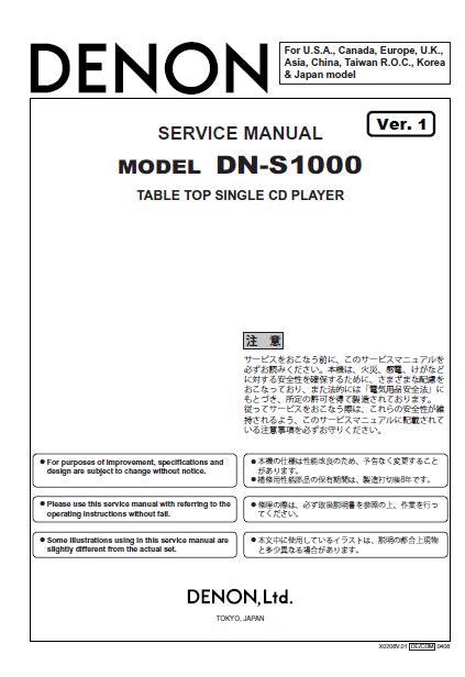 Denon dn s1000 cd player service manual download. - Hayt engineering circuit analysis 8th edition solution manual.