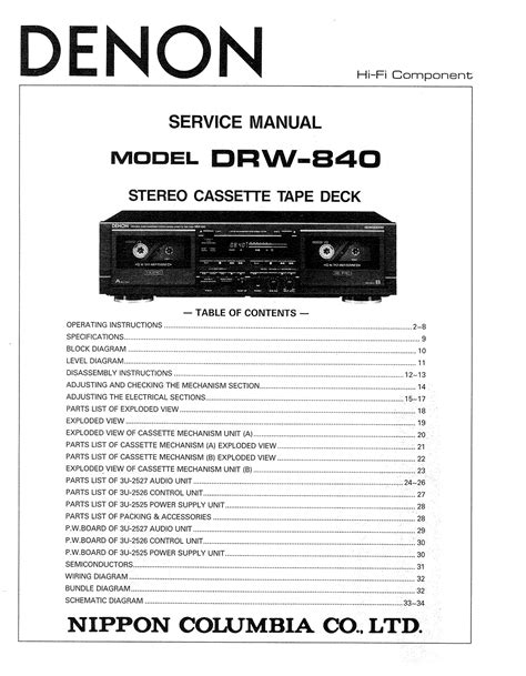 Denon drw 840 service manual download. - Api 1104 19th edition study guide.
