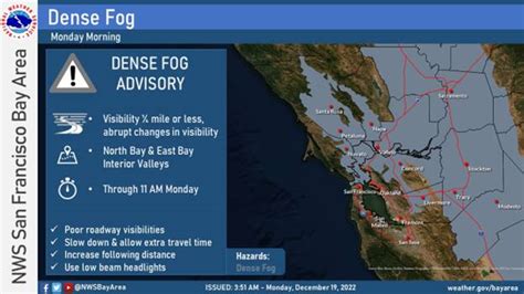 Dense fog advisory up for North Bay interior valleys