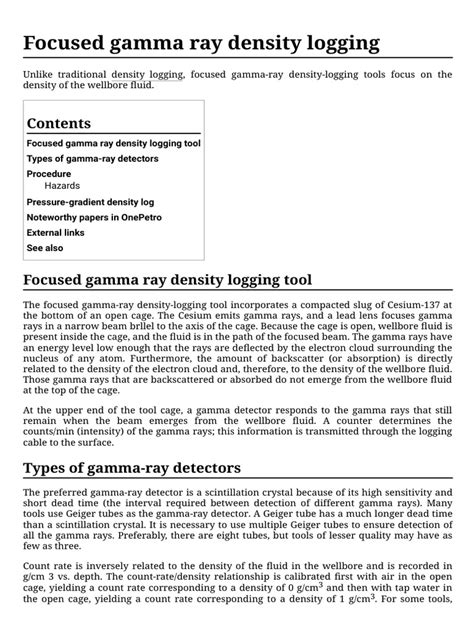 Density logging - PetroWiki