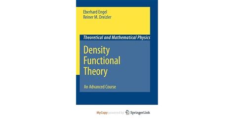 Read Online Density Functional Theory An Advanced Course By Eberhard Engel