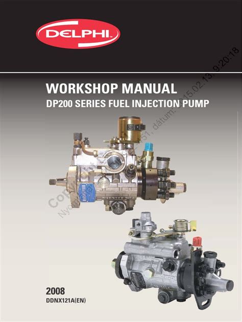 Denso u2 fuel injection pump service manual. - Manual for 6068 john deere engine.