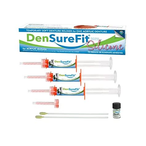 DenSureFit is a soft reline kit with high-quality dental silicone you can use at home. Go back to enjoying your life! Eat and drink what you like without worry. A DenSureFit reline lasts at least three months. Try it now risk-free. Your dentures will be secure and comfortable or your money back. (844) 682-3368.. 