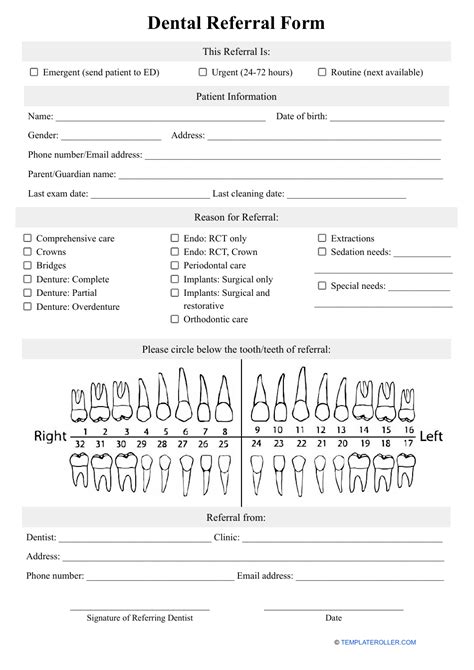 Dental Referral Form Template Word Fill Out and Sign Printable PDF