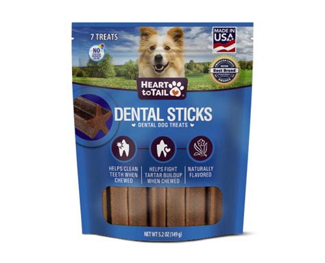 Dental Sticks or Chew Bones for Dogs - Heart to Tail ALDI US