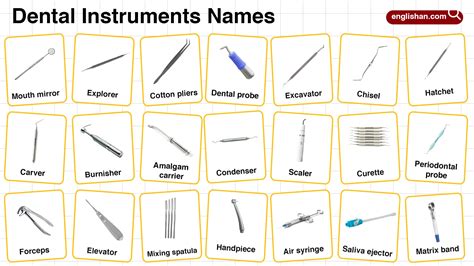 Dental instruments uk names.  List of Instruments - Your Dental Review Cheek Retractor.  1.  Per...