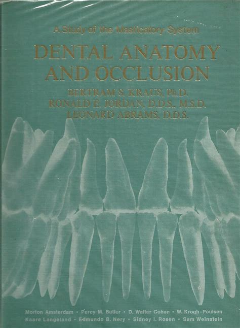 Read Online Dental Anatomy And Occlusion Study Of The Masticatory System By Bertram S Kraus