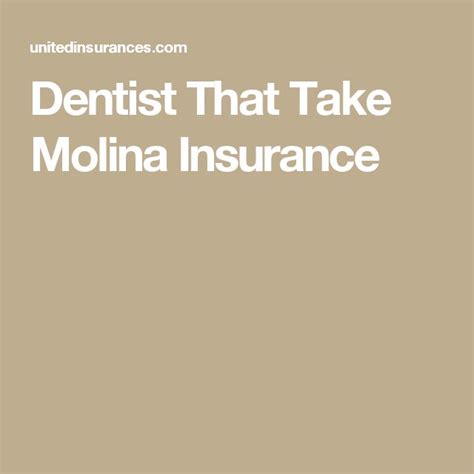 Dentists That Take Molina Insurance