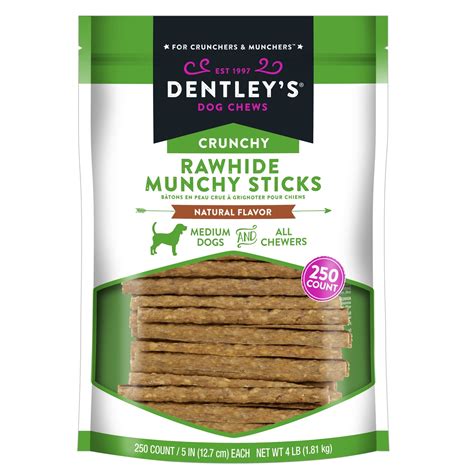 DENTLEY'S Rawhide Free Chicken Wrapped Mini Sticks - Peanut Butter Flavor. These rawhide-free chews are highly digestible and can reduce destructive chewing behavior while providing health benefits. In addition, these tasty mini sticks are long-lasting and help to clean dogs' teeth. These peanut butter-flavored treats are made for small and ...