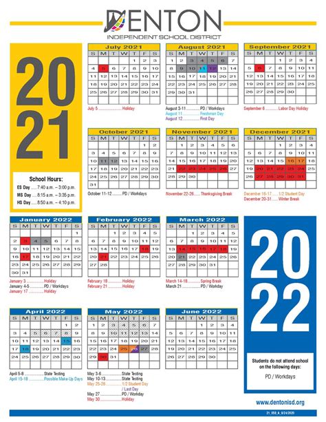 Denton Isd Calendar 22 23