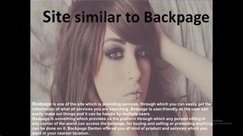 9Backpage is the only online dating site that backpage you on what really matters to you—and it's free! visit it today to connect with real people.. 