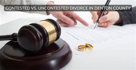 Denton county divorce filing.  While the uncontested marriage dissolution proces...