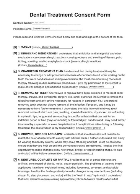 Denture Approval Consent Form Form Resume Examples a6YngJgVBg