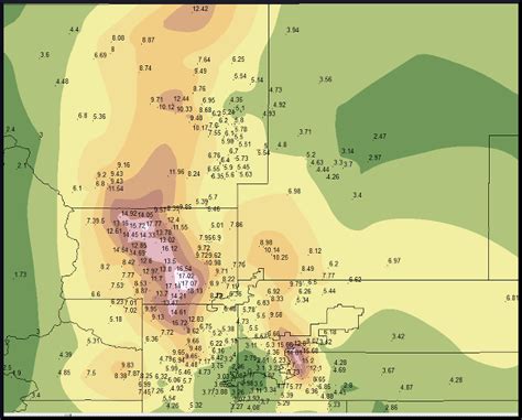 Denver area rain totals. DENVER (CBS4) - A wet storm system brought a cool, wet holiday weekend to Colorado with widespread showers and thunderstorms. Some mountain locations above 9,000 feet reported light snow on Sunday. 