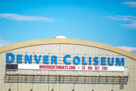 Denver coliseum denver co. Denver Coliseum. Upcoming Events & Tickets. Select Your Dates. Events: 15. Mar. 07. 2024. 11:00 AM. Thu. CHSAA 5A/6A Final 4 Basketball 2024. Denver Coliseum. 80216, Denver, … 