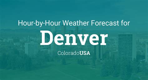 Denver hourly forecast. Updated: Jun 28, 2023 / 10:40 PM MDT. DENVER (KDVR) — Denver’s weather will feature an increasing chance for thunderstorms for the end of the workweek ahead of a few thunderstorms over the ... 