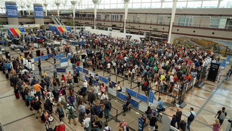 DIA has three security checkpoints: Bridge Security, South Security, and West. All security wait times are estimates and subject to change. Here’s a summary of each checkpoint with standard security & TSA PreCheck wait time and hours at Denver Airport: Checkpoint. Standard Wait Time.. 