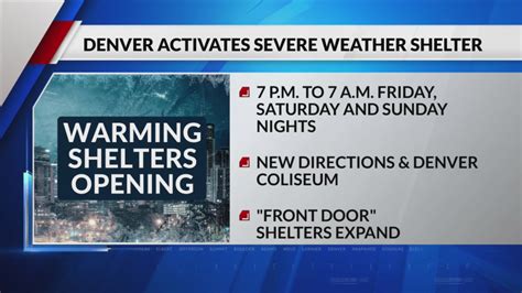 Denver to open overnight shelters for weekend snowstorm