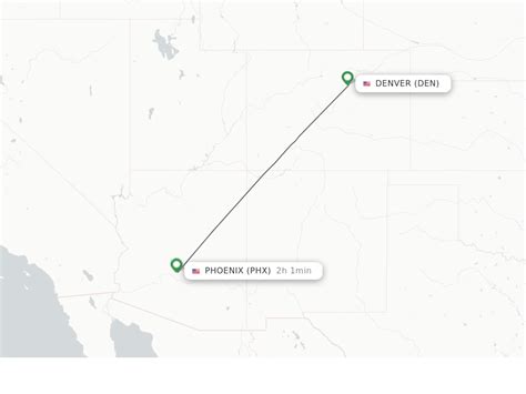 All flight schedules from Phoenix Sky Harbor International , Arizona , USA to Denver International , Colorado , USA . This route is operated by 4 airline (s), and the flight time is 3 hours and 00 minute. The distance is 605 miles..