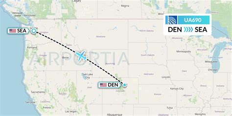 All flight schedules from Denver International , Colorado , USA to Seattle Tacoma International , Washington , USA . This route is operated by 6 airline (s), and the flight time is 3 hours and 23 minutes. The distance is 1028 miles.