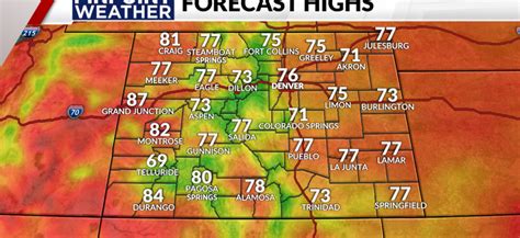 Denver weather: Below normal temperatures and a few more showers this weekend