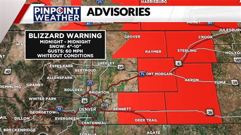 Denver weather: Blizzard warning overnight on Pinpoint Weather Alert Day
