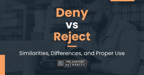 Deny vs. Reject – Difference Between