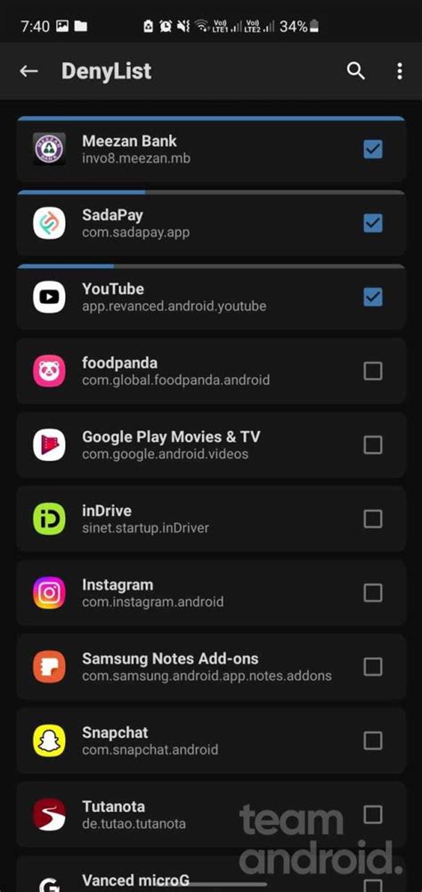 Denylist kernelsu.  Make sure the option Umount modules/Exclude modifications is enabled for th...
