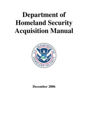 Department of homeland security acquisition manual. - Historia de la musica occidental 2.