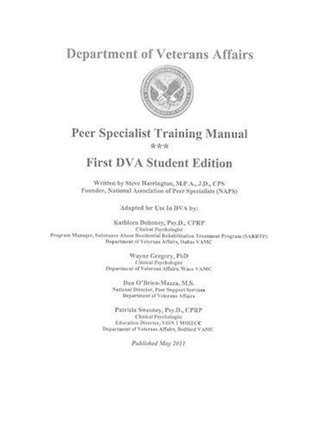 Department of veterans affairs peer specialist training manual first dva. - Vita regularis, vol. 19: la memoire et l'ecrit: l'abbaye de cluny et ses archives (xe-xviiie siecle).