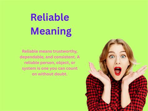 Dependable and reliable meaning.  J.  It involves being trustworthy and ...