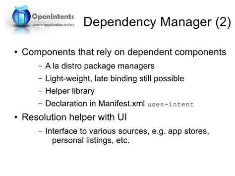 Dependence Manager – It