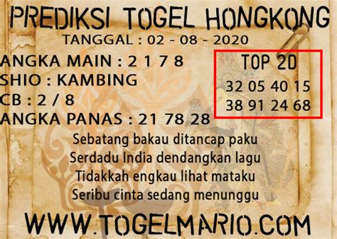 Deposit 20 bonus 30 to x5. Perediksi togel hongkong tanggal.