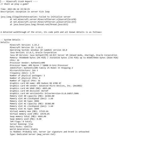 Deposit java code.  Description: Exception in server tick loop java.  I have a...