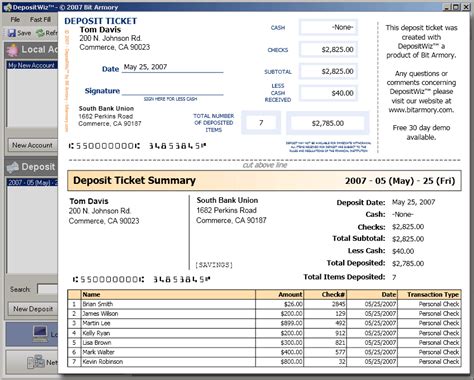 Deposit slips, print on own computer - Google Groups