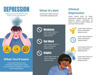 Depression Brochure Templates