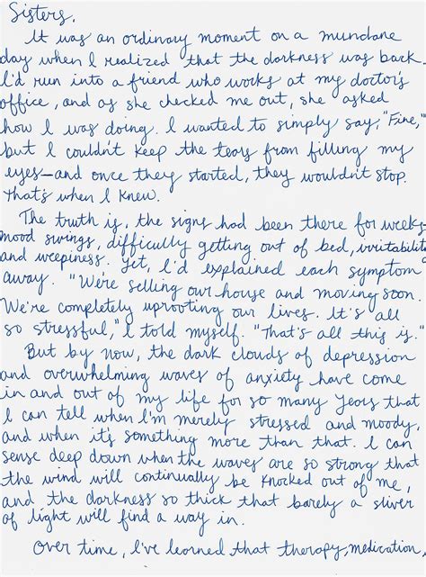 Depression Depression Letters