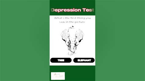 Depression Test challenge see elephant tree depression eyetest