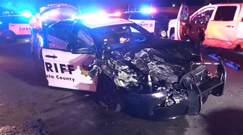 Deputy hospitalized after Contra Costa County Sheriff's car crashes in East Bay pursuit