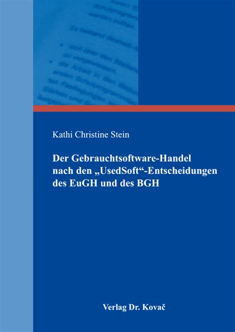 Der Gebrauchtsoftware-Handel nach den ?UsedSoft?