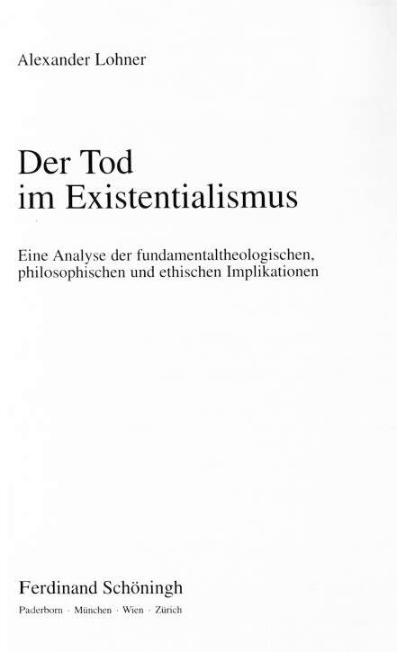 Der Tod Im Existentialismus Eine Analyse Der …