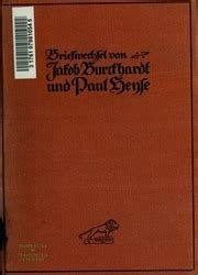 Der briefwechsel von jacob burckhardt und paul heyse, hrsg. - The victorian novel a guide to criticism.