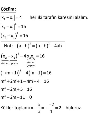 Dereceden Denklemler konusu altında Kökler arasındaki bağıntı ile ilgili sitemize gönderilen ve cevaplanan soruları içermektedir.