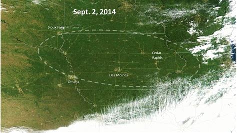 Derecho Iowa Corn Damage Imaged By Satellite