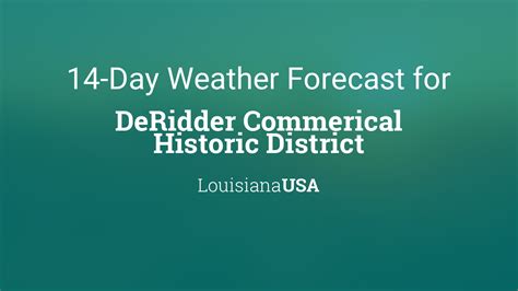 Deridder, Louisiana 7 Day Weather Forecast with Current Weather ...